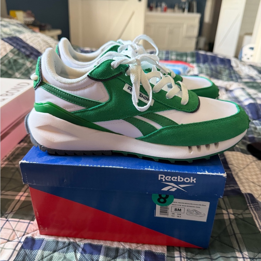 Reebok women’s  Green and White Sneakers